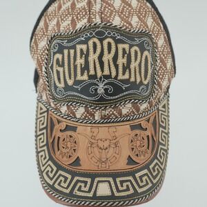 Guerrero Trucker Hat Mens OSFA Brown Vaquero Western Bull Snapback Cap